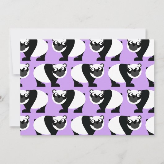 かわいいパンダベアーキッズ1st誕生日パーティの招待状 招待状 (裏面)