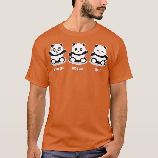 かわいいパンダベアーズおもしろいコーヒーエスプレッソ定期 Tシャツ (正面)