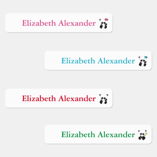 かわいいパンダベアーデイケア ラベル (グループ)