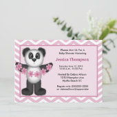 かわいいパンダベアーベイビーシャワー招待状 招待状 (スタンド正面)