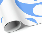 かわいいパンダベビーブルーとホワイトパターン ラッピングペーパー (ロールコーナー)