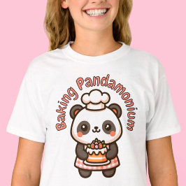 かわいいパンダベーキングパンドラ(PANDAMONIUM)パニーケーキ Tシャツ