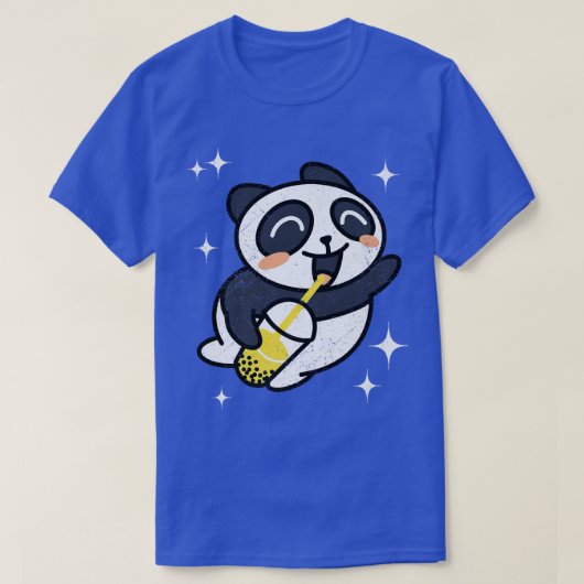 かわいいパンダボバブルティープレミアム Tシャツ (デザイン正面)