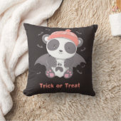 かわいいパンダヴァンパイアブラックハロウィーン クッション (ブランケット)