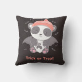 かわいいパンダヴァンパイアブラックハロウィーン クッション (裏面)