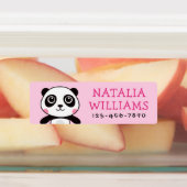 かわいいパンダ名前をカスタムするの電話番号プロパティ ラベル (貼付)