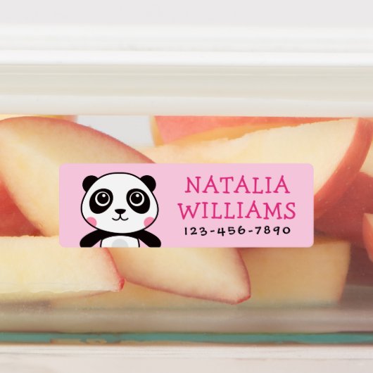 かわいいパンダ名前をカスタムするの電話番号プロパティ ラベル (貼付)
