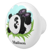 かわいいパンダ名前をカスタムするセラミックノブ セラミックノブ (右)