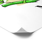 かわいいパンダ名前をカスタムするポスター ポスター (角)