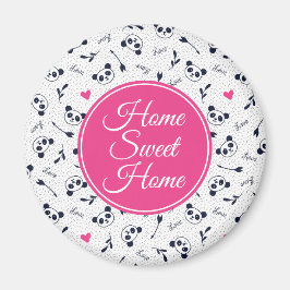 かわいいパンダ柄デザイン。 マグネット