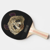 かわいいパンダ熊の自然のパーソナライズされた名前 卓球ラケット (横)