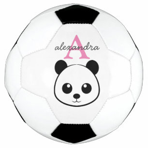 かわいいパンダ熊カスタムモノグラム サッカーボール