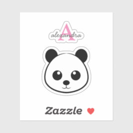 かわいいパンダ熊カスタムモノグラム シール