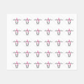 かわいいパンダ熊カスタムモノグラム ラベル (シート)