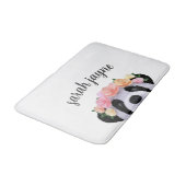 かわいいパンダ熊ガールパーソナライズされたキッズバスマット バスマット (アングル)