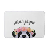 かわいいパンダ熊ガールパーソナライズされたキッズバスマット バスマット (正面)