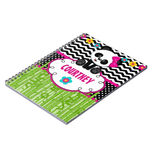 かわいいパンダ熊パーソナライズされた名手帳ジャーナル ノートブック (左側)