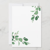 かわいいパンダ男女兼用グリーンリーベビーシャワー 招待状 (裏面)