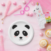 かわいいパンダ白黒シンプルモダン ペーパープレート (パーティー)