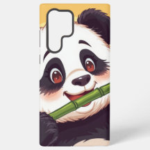 かわいいパンダ竹のケースよくはしゃぐ- Samsung Cover