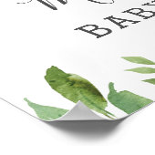 かわいいパンダ緑のベビーシャワーニュートラルウェルカムセンター ポスター (角)