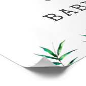 かわいいパンダ緑のベビーシャワーニュートラルウェルカムセンター ポスター (角)