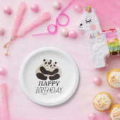 かわいいパンダ緑の竹の誕生日パーティー ペーパープレート (パーティー)