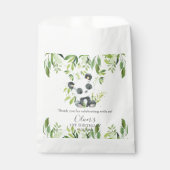 かわいいパンダ緑の竹ベビーシャワー誕生日 フェイバーバッグ (正面)