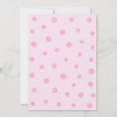 かわいいパンダ誕生日招待状ピンウォーターカラー 招待状 (裏面)