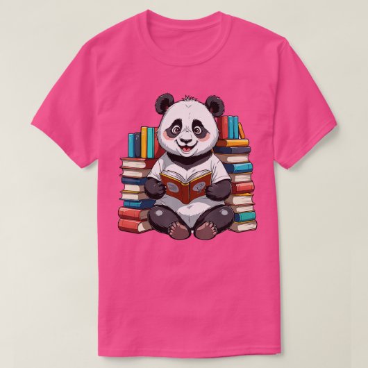かわいいパンダ読クマの本 Tシャツ (デザイン正面)