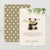 かわいいパンダ赤ちゃんシャワーサンキューカード サンキューカード (正面/裏面)