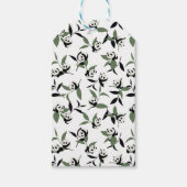 かわいいパンダ遊の竹園ホワイトバー ギフトタグ (正面)