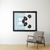 かわいいパンダ顔カラーブロック タペストリー (インサイチュ(横))