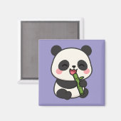 かわいいパンダ食べの竹 – おもしろいキッチンマグネット マグネット (正面/裏面)