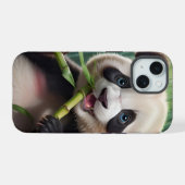 かわいいパンダ食べの竹 iPhone 15ケース (裏面横)