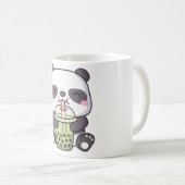 かわいいパンダ飲み抹茶バブルティー コーヒーマグカップ (正面右)