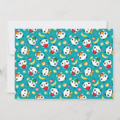 かわいいパンダ4thバースデーキッズパーティの招待状 招待状 (裏面)