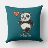 かわいいパンダ「あなたの心に従って」パーソナライズド クッション (裏面)