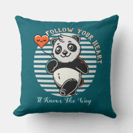 かわいいパンダ「あなたの心に従って」パーソナライズド クッション