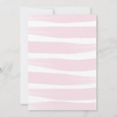 かわいいパンダ。おもしろい動物。ピンク子供の誕生日パーティー 招待状 (裏面)