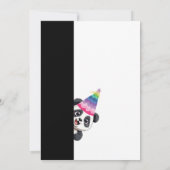 かわいいパンダ - オーダーメイドの誕生日招待状 招待状 (裏面)