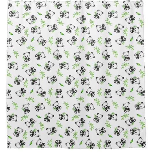 かわいいパンダ シャワーカーテン (正面)