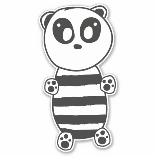 かわいいパンダ シール (正面)