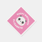 かわいいパンダ スタンダードカクテルナプキン (角)