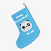 かわいいパンダ スモールクリスマスストッキング (裏面 (吊り時))