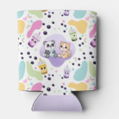 かわいいパンダ&タイガーバブルティーキッズプリント 缶クーラー (裏面)