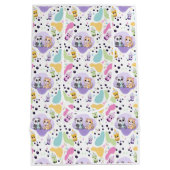 かわいいパンダ&タイガーバブルティーキッズ ミディアムペーパーバッグ (裏面)