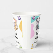 かわいいパンダ&タイガーバブルティー子供の誕生日 紙コップ (右)