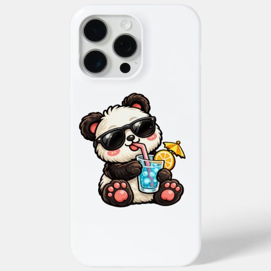 かわいいパンダ ドリンク Case-Mate iPhoneケース (裏面)