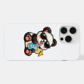かわいいパンダ ドリンク iPhoneケース (裏面横)